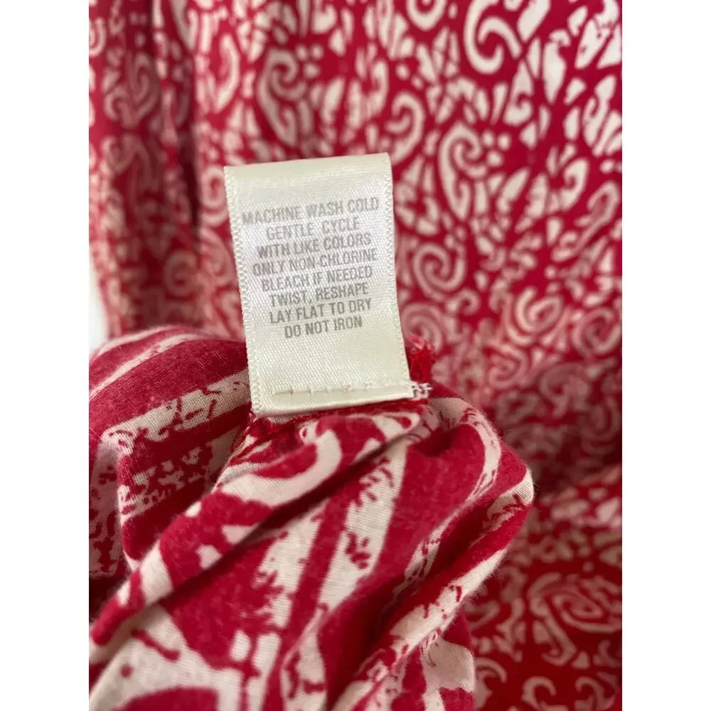 Red & White Boho Skirt Size Small/Medium